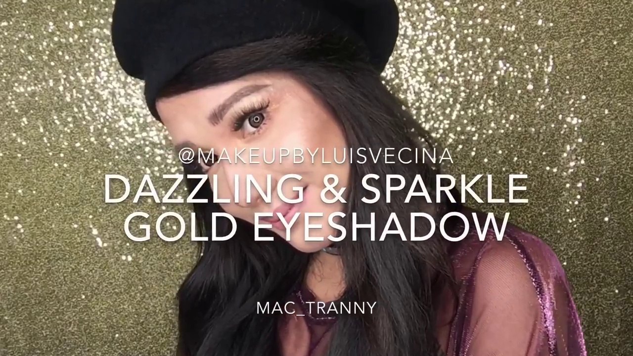 Easy Gold Glitter Eye Makeup Tutorial  Makeup by luis vecina