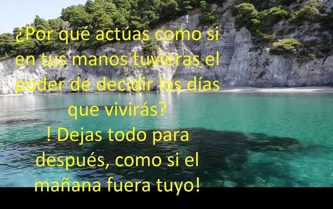 Frases cortas de historias reales | Por qué actuas como si el mañana fuera tuyo?