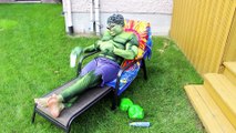 Hulk Summer Pool Party - Superhero in Real Life! | Superheroes | Spiderman | Superman | Frozen Elsa | Joker