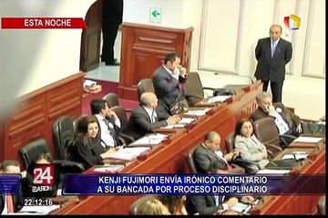 Kenji Fujimori fue suspendido con 120 días por Fuerza Popular