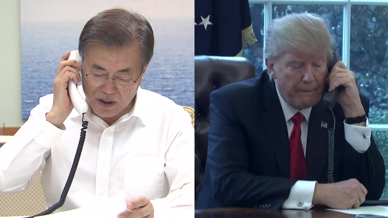 한미 정상 전화 통화..."北 강력히 규탄" / YTN