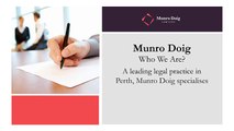 Legal Services Offered by Munro Doig Lawyers in Perth - Watch Now!