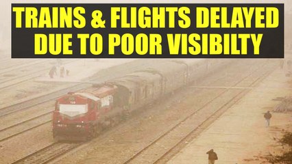 Delhi winter : Trains and flights delayed due to poor visibility | Oneindia News