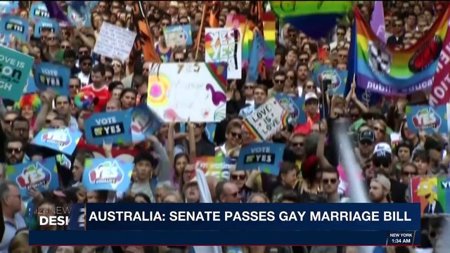 i24NEWS DESK | Australia: Senate passes gay marriage bill | Wednesday, November 29th 2017