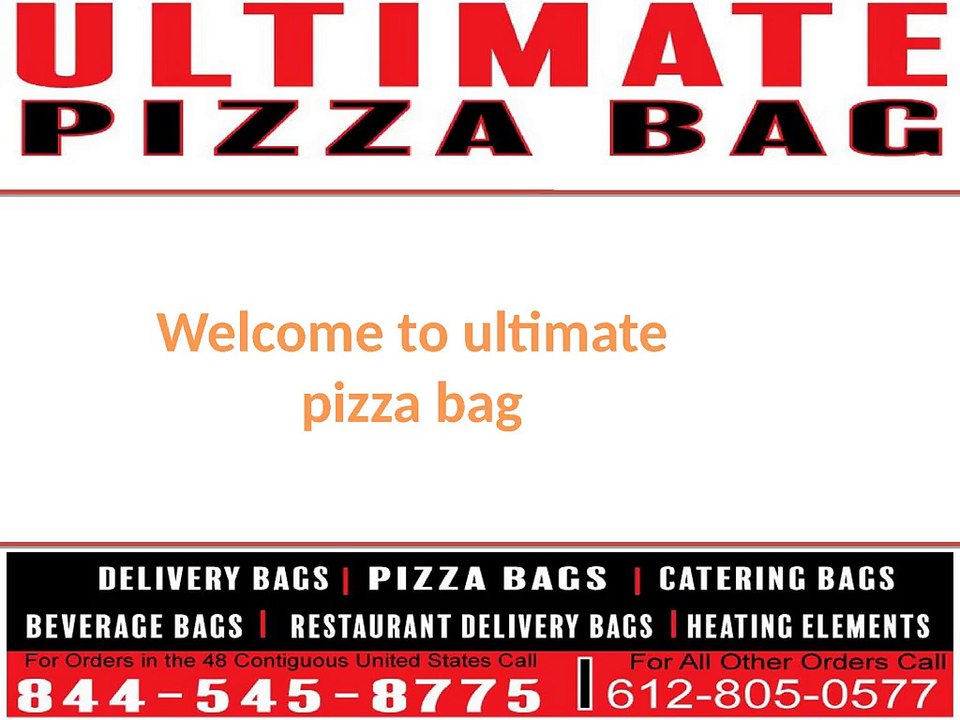 Restaurant delivery bags