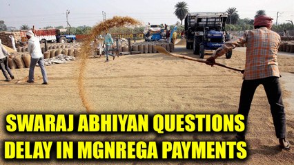 Download Video: Modi government slammed by Swaraj Abhiyan over delay of MGNREGA payments | Oneindia News