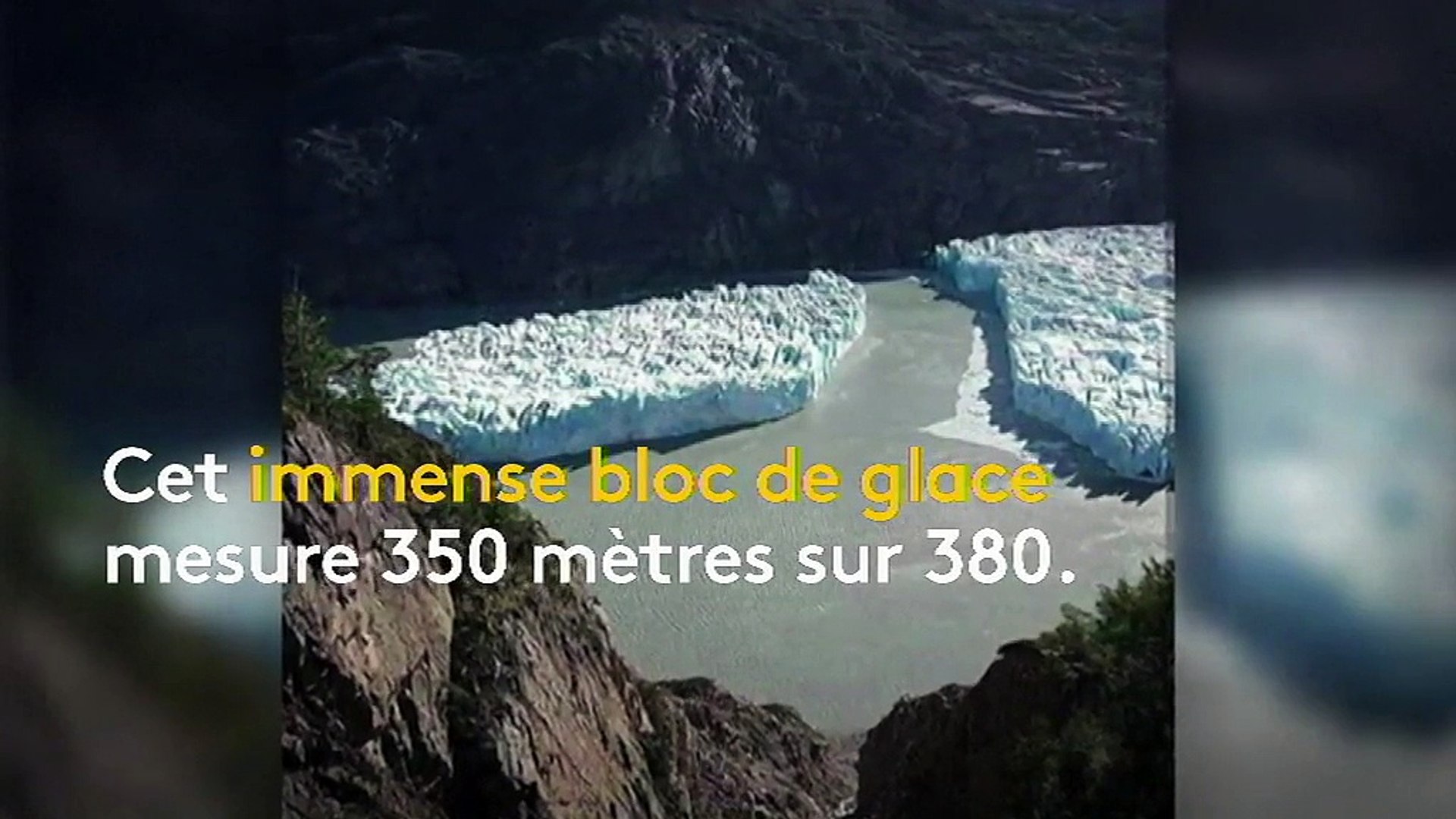 Chili : un énorme bout de glacier se détache et part à la dérive - Vidéo  Dailymotion