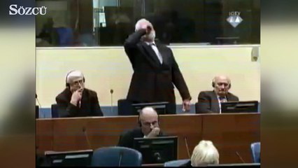 Bosna davası sırasında işkenceci general zehir içti