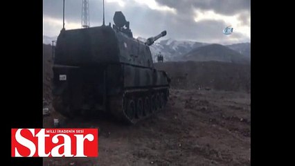 Teröristlerin inleri taarruz helikopterleri ve fırtına obüsleriyle bombardımana tutuldu