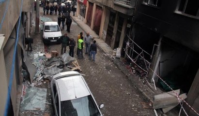 Patlama sokağı savaş alanına çevirdi