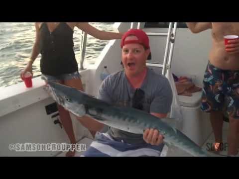 Man Trolls Friend With Barracuda on a Boat