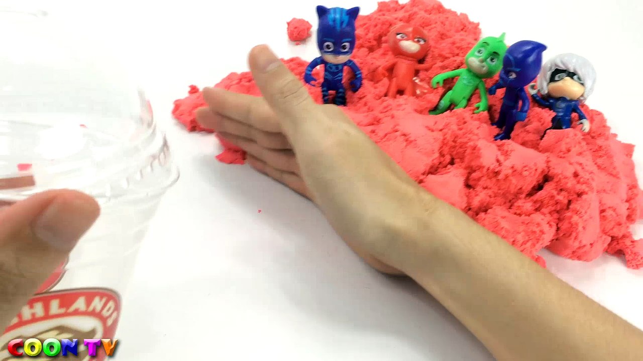 Learn Colors Kinetic Sand Coffee Box VS Balloon Giant Hand Surprise Toys How To Make For Kids