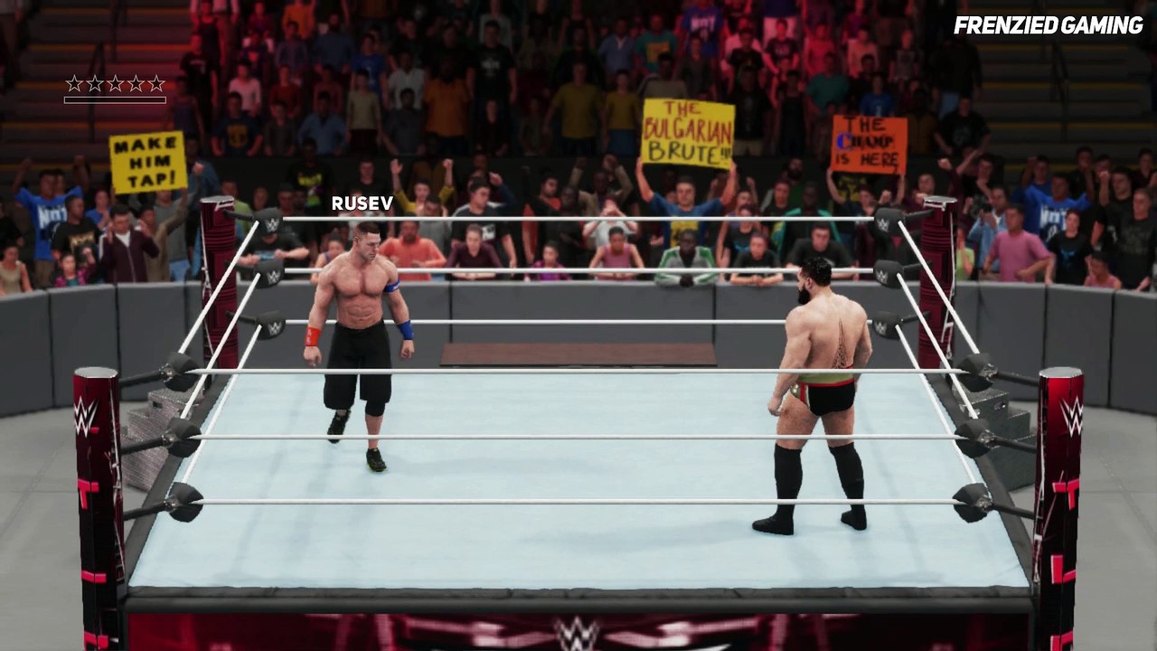 WWE 2K18 John Cena Vs Rusev 2 Out Of 3 Tables Match