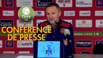 Conférence de presse Gazélec FC Ajaccio - Chamois Niortais (0-2) : Albert CARTIER (GFCA) - Denis RENAUD (CNFC) - 2017/2018