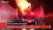 Fatih'te korkutan yangın