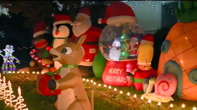 Video Shows Vandals Slashing Family's Inflatable Christmas Decoration