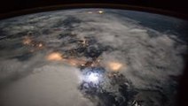 View from International Space Station Shows Lightning, City Lights