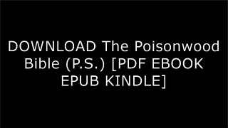 DOWNLOAD The Poisonwood Bible (P.S.) By 0 [PDF EBOOK EPUB KINDLE]