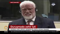 Duruşmada zehir içti