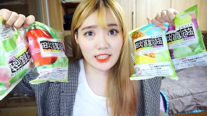 먹어도 살이 안찌는 곤약젤리 4종류 리뷰 + 일본에서 온 선물 컵라면, 과자, 젤리 리뷰! [띠미]