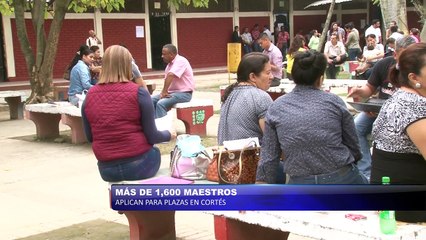 Mas de 1600 maestros aplicaron para plazas en cortes