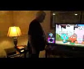 ANGRY GRANDPA SMASHES HDTV!