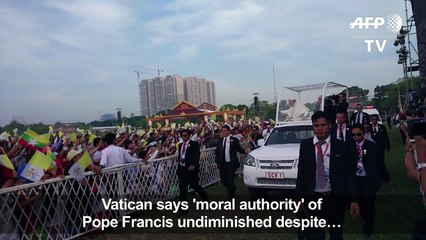 Pope 'moral authority' undiminished after Myanmar visit: Vatican