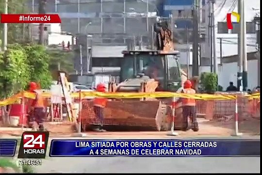 Así luce Lima con obras inconclusas a cuatro semanas de Navidad