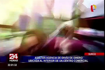 Asaltan agencia financiera dentro de centro comercial de Surco
