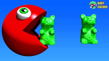 ⚽ Learn Colors with 3d Pacman Compilation for Kids Toddlers Babies-0SRiPU1NgHg