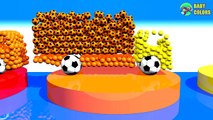 Learn Colors With 3d Truck Cars shape and Soccer Balls For Kids Toddlers Babies-aR2ckqxciiY