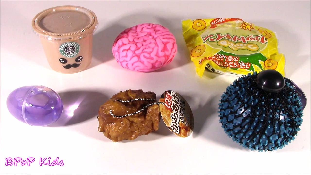 Cutting OPEN Squishy Fried CHICKEN! Rainbow Mesh BALL! Starbuck's Coffee SCENTED Slime! FUN