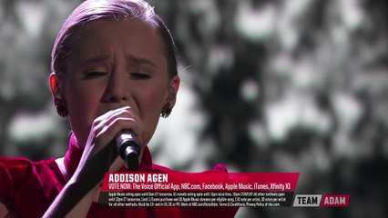 The Voice 2017 Addison Agen - Top 12 - 'She Used to Be Mine'-K6qcEZA92TE
