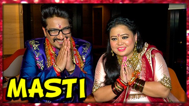 Bharti Singh And Harsh Limbachiyaa's MASTI At Mata Ki Chowki Interview Bharti Ki Baarat
