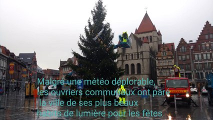 Tournai: décoration de Noël