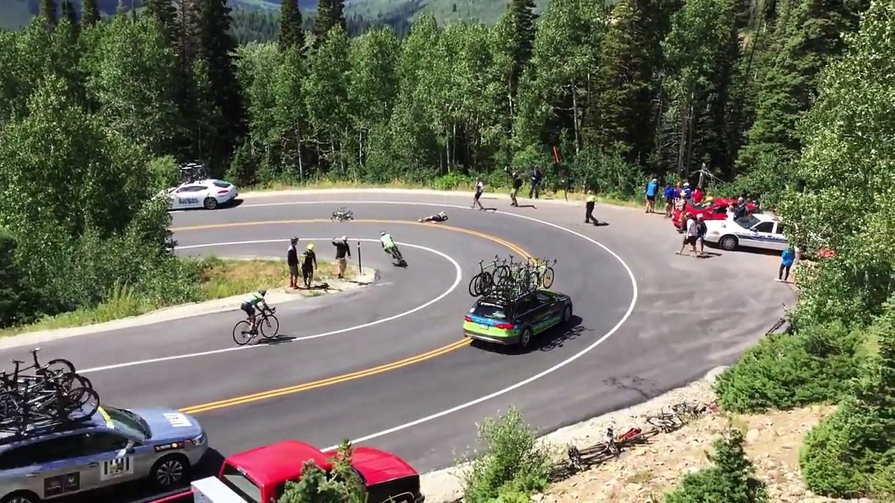 Terrible accident de vélo durant le tour de l'Utah