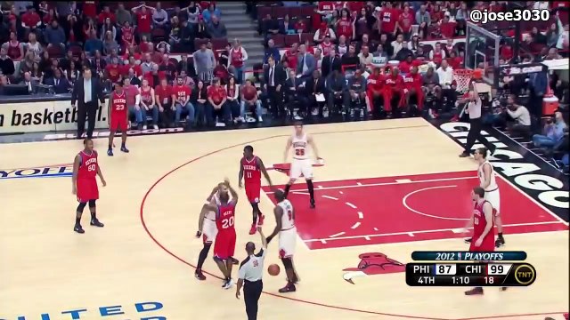 Derrick Rose, rupture du ligament croisé antérieur gauche en 2012