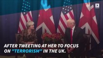 Trump attacks UK's Theresa May over far-right tweets