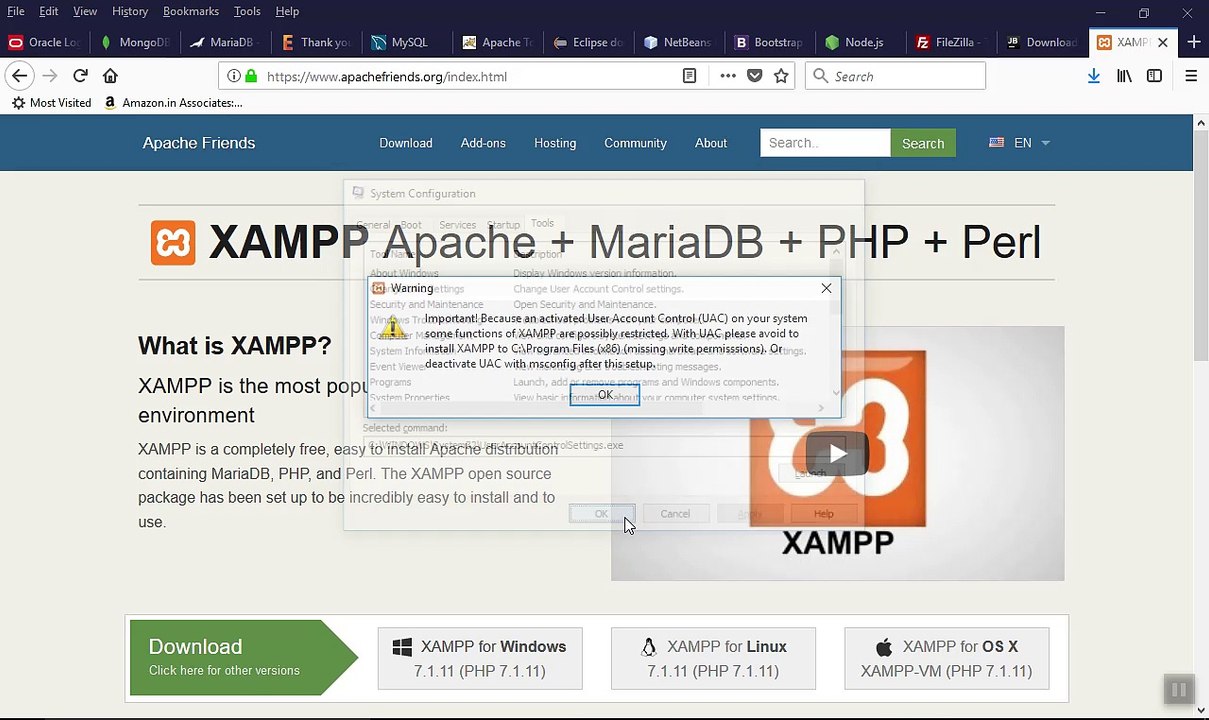 How to Download & Install XAMPP Apache + MariaDB + PHP + Perl in Windows 10 Fall Creator Update