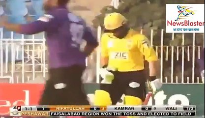 Fast bowler Taj Wali takes 3_29 against Peshawar in National T20 Cup