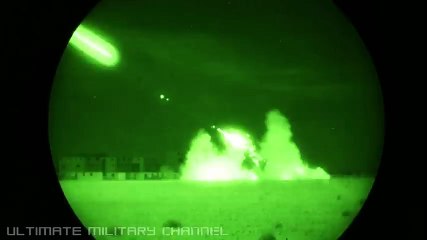 CLOSE AIR SUPPORT! Superb NIGHT VISION of Venom attack helicopter's TRACER FIRE!