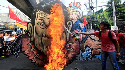 ‘Dictator, fascist’: anti-Duterte rally in Manila