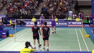 짜릿한 역전승!! 2015 빅터 코리아 배드민턴 남복 준결 김기정 김사랑 vs 푸하이펑 장난 Victor Badminton SF MD Kim / Kim vs Fu