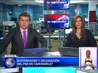 Autoridades y delegación del FMI en Carondelet