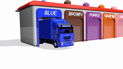 Learning colors with big heavy trucks for kids Heavy trailers for children