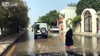 A 'woman' in Jeddah is street surfing