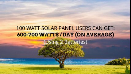 What Will A 100 Watt Solar Panel Power