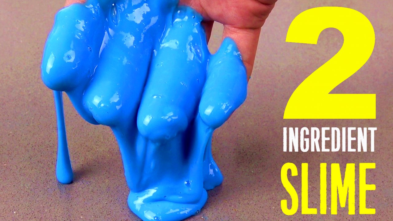2 INGREDIENT SLIME! How to make slime without bowl & mixing