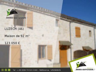 Maison A vendre Luzech 92m2 - 123 050 Euros
