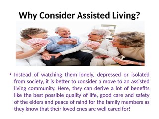 Florida Assisted Living- Ensure Health and Happiness of Seniors